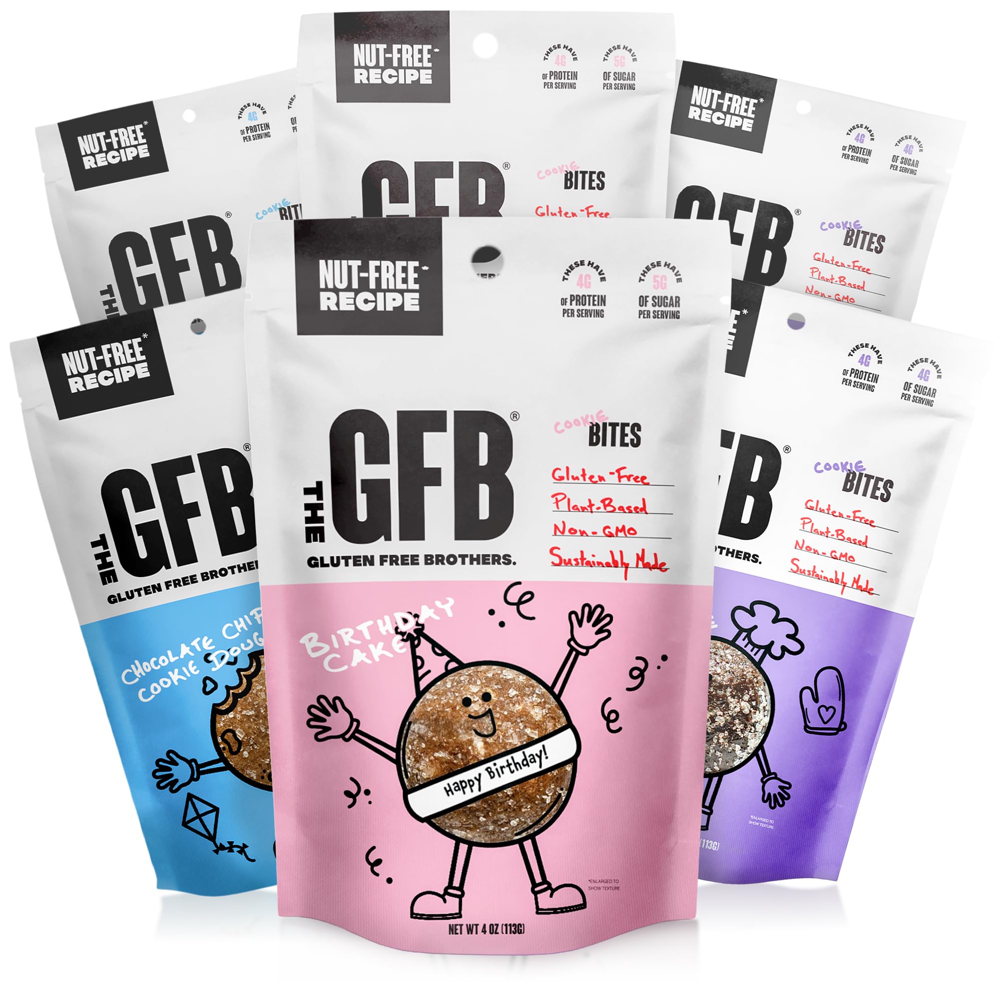 Amazon.com : The GFB Gluten Free Protein Cookie Bites Nut Free